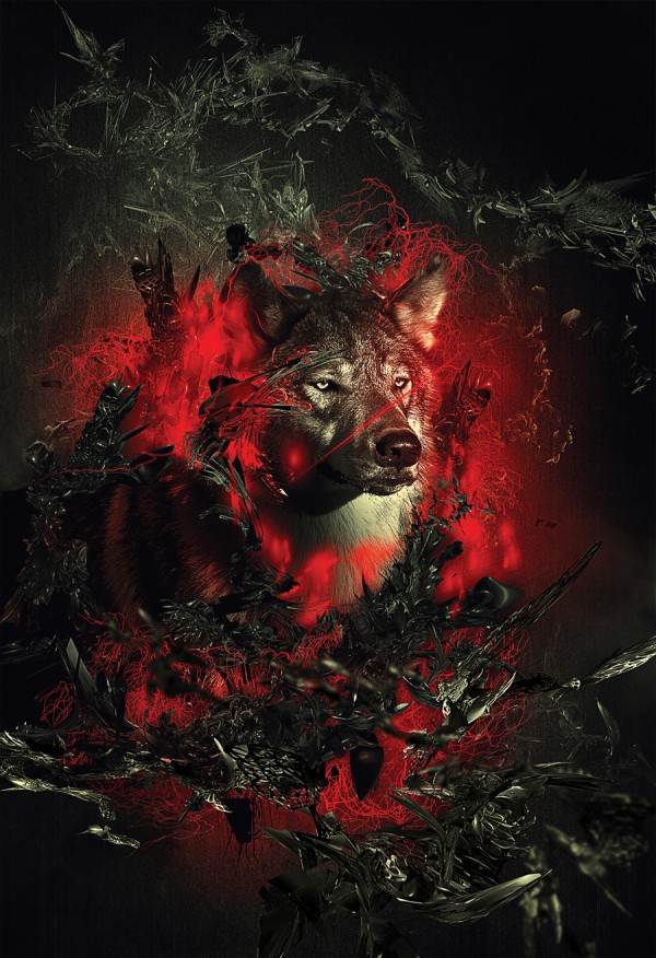 Fiery Wolf by Geno Arguelles