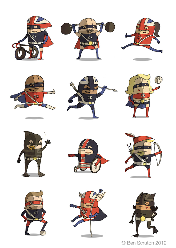 Olympic Superheroes Team GB by Ben Scruton