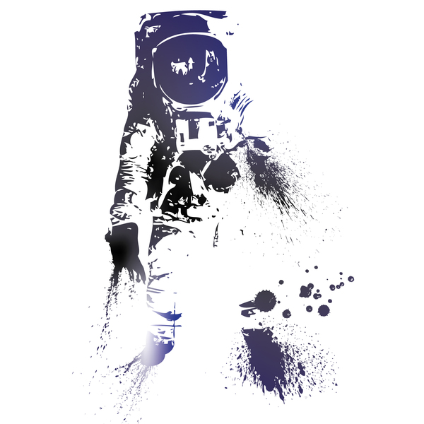 Neil Armstrong Vector Drawing by m1