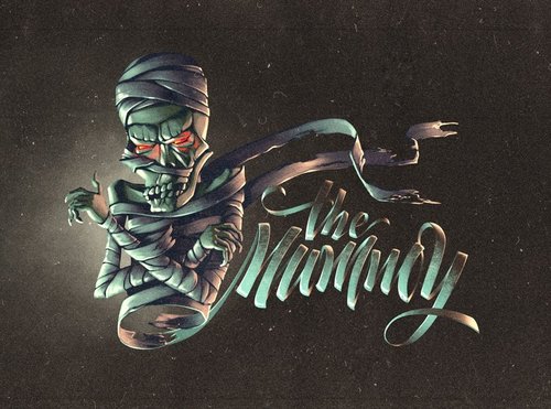 The Mummy lettering by Kinessisk-(Illustration by Andrey Koval)