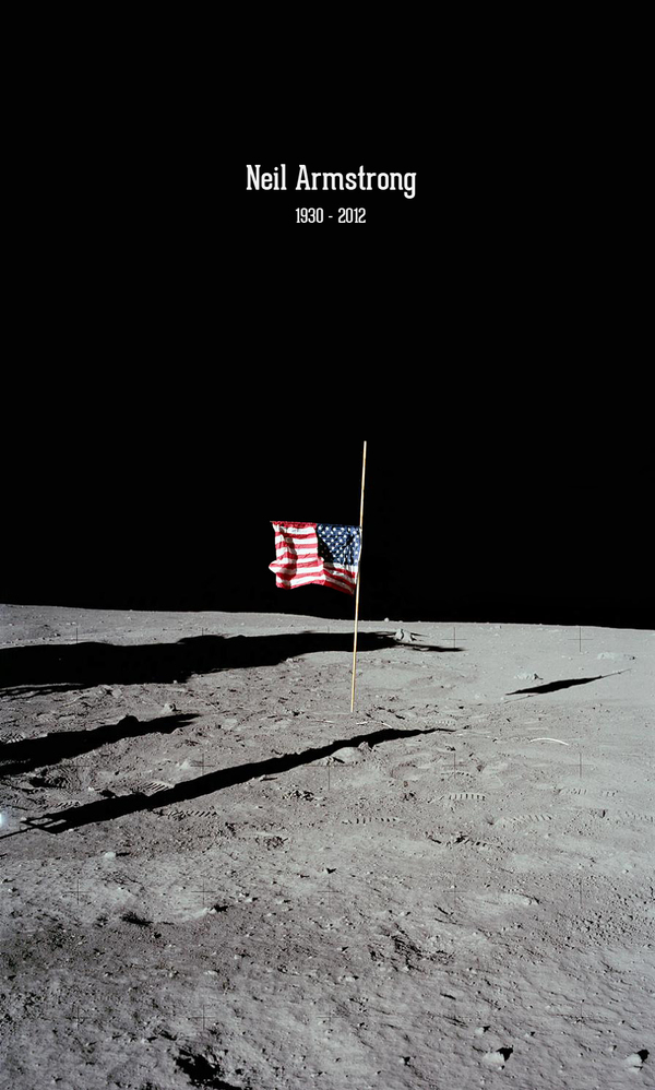 Neil Armstrong Tribute Poster by Bjørn Myrer