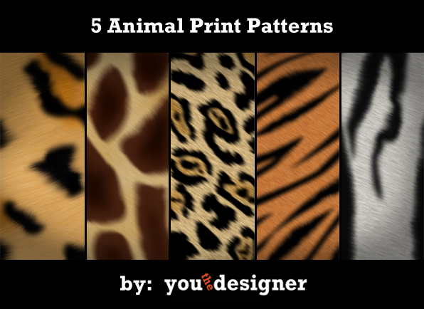5 Animal Print Patterns by YouTheDesigner