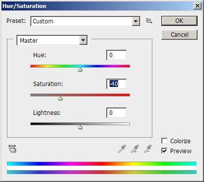 Adjust Hue/Saturation