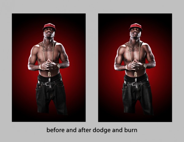 Before and After Dodge/Burn