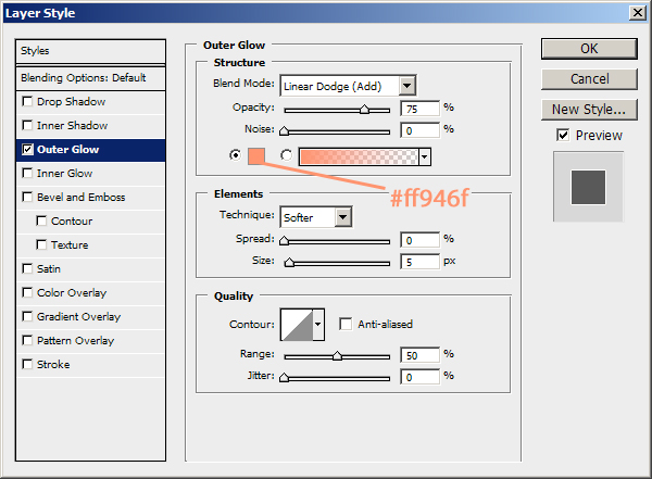 New layer settings