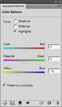 Highlights adjustment