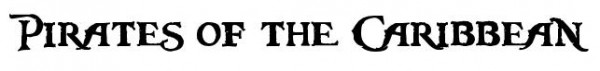 Pirates of the Caribbean Font
