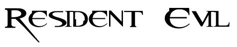 Resident Evil Font