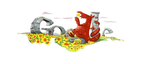 Google Doodles: St. David's Day 2012