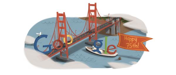Google Doodles: 75th Anniversary of the Golden Gate Bridge