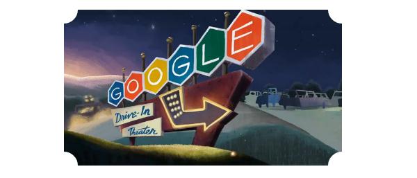 Google Doodles: 79th Anniversary of the First Drive-in Movie