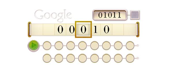 Google Doodles: Alan Turing's 100th Birthday