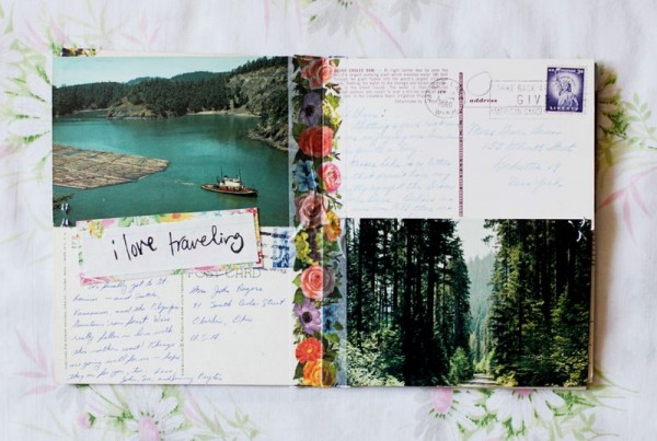 Travel Journal out of Poscards via YouTheDesigner.com