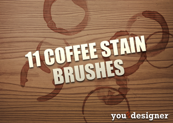 11 Coffee Stain Brushes by YouTheDesigner