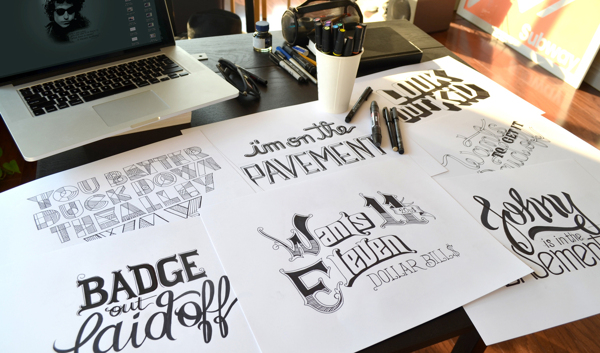 Bob Dylan´s HAND LETTERING EXPERIENCE by Leandro Senna Bob Dylan´s HAND LETTERING EXPERIENCE by Leandro Senna via YouTheDesigner