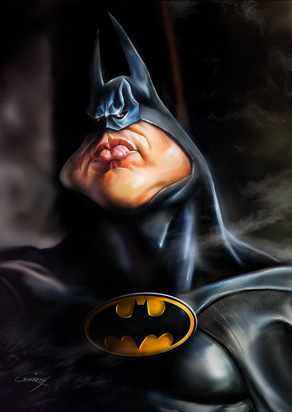 Batman caricature by Anthony Geoffroy Batman caricature by Anthony Geoffroy