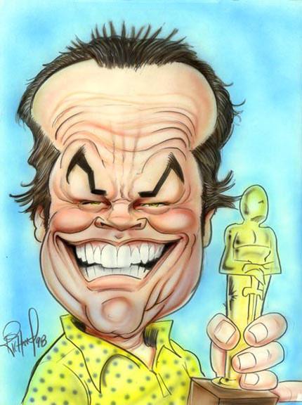 Jack Nicholson - caricature by Tom Richmond Jack Nicholson - caricature by Tom Richmond