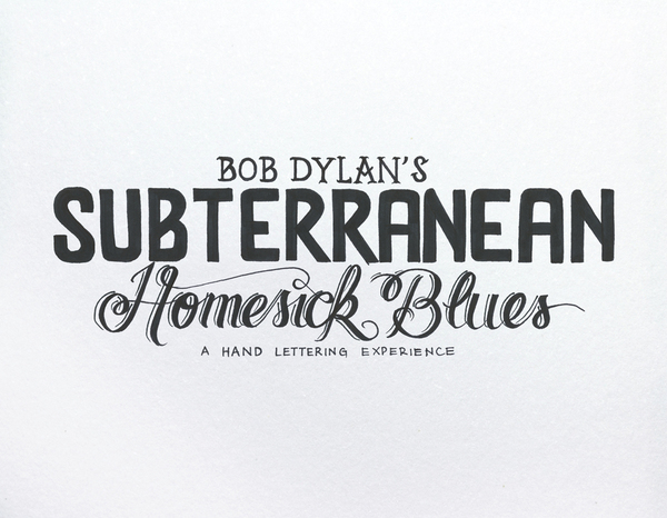 Bob Dylan´s HAND LETTERING EXPERIENCE by Leandro Senna Bob Dylan´s HAND LETTERING EXPERIENCE by Leandro Senna via YouTheDesigner