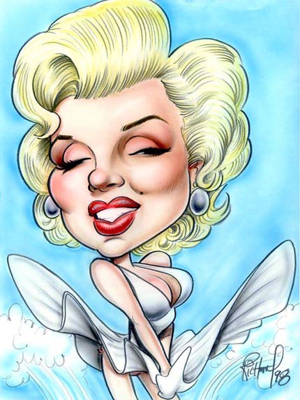 Marilyn Monroe - caricature by Tom Richmond Marilyn Monroe - caricature by Tom Richmond
