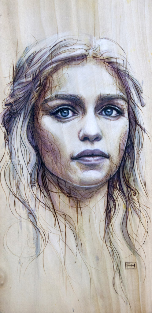 "Daenerys" - pyrography by Fay Helfer "Daenerys" - pyrography by Fay Helfer