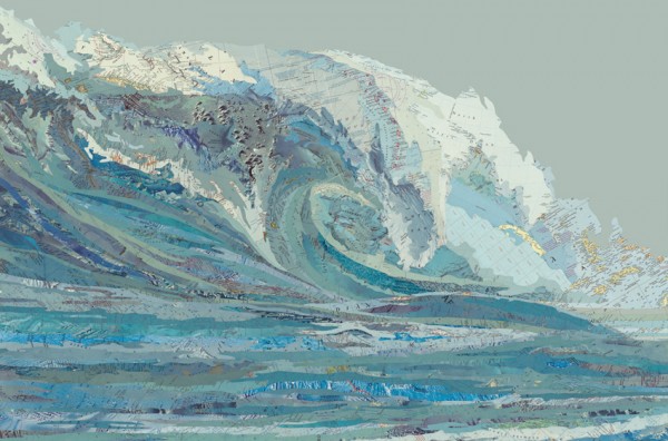 Mylan's Wave, 2012 Inlaid maps, acrylic on panel by Matthew Cusick Mylan's Wave, 2012 Inlaid maps, acrylic on panel by Matthew Cusick