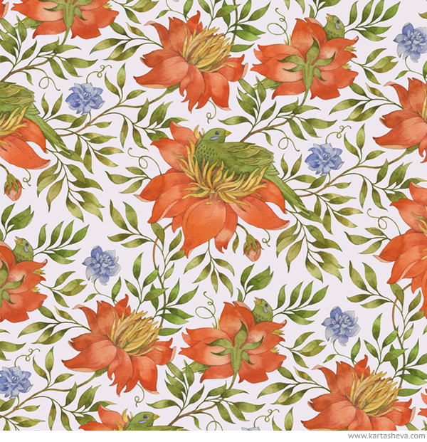 The Lost World Watercolor Patterns by Tetiana Kartasheva The Lost World Watercolor Patterns by Tetiana Kartasheva via YouTheDesigner