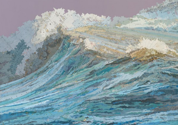 The Rachel's Wave, 2011 Inlaid maps, acrylic on panel by Matthew Cusick The Rachel's Wave, 2011 Inlaid maps, acrylic on panel by Matthew Cusick