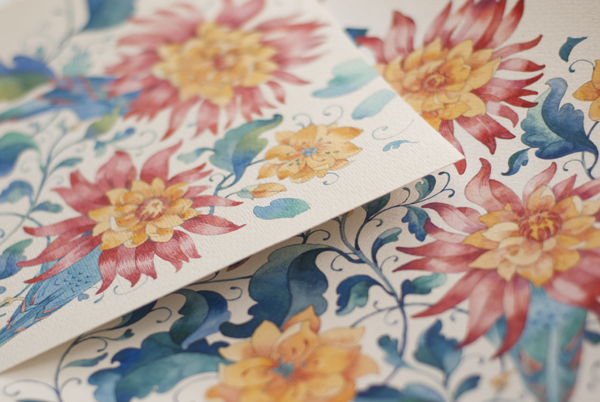 The Lost World Watercolor Patterns by Tetiana Kartasheva The Lost World Watercolor Patterns by Tetiana Kartasheva via YouTheDesigner
