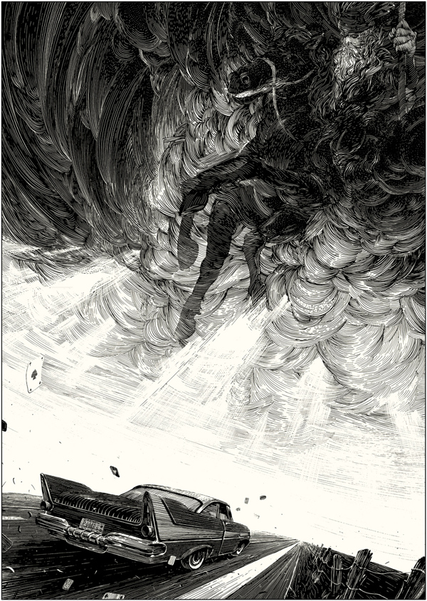 Ink Drawing by Nicolas Delort via YouTheDesinger Ink Drawing by Nicolas Delort via YouTheDesinger