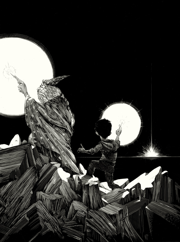 Ink Drawing by Nicolas Delort via YouTheDesinger Ink Drawing by Nicolas Delort via YouTheDesinger