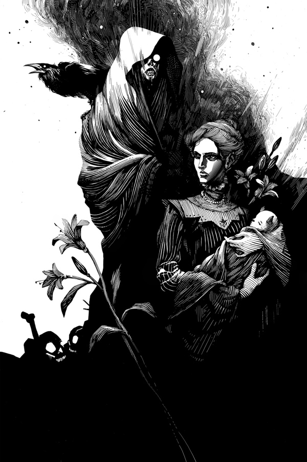 Ink Drawing by Nicolas Delort via YouTheDesinger Ink Drawing by Nicolas Delort via YouTheDesinger