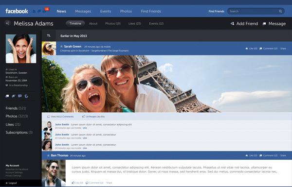 Facebook - New Look & Concept by Fred Nerby Facebook - New Look & Concept by Fred Nerby
