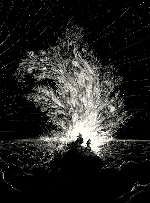 Ink Drawing by Nicolas Delort via YouTheDesigner Ink Drawing by Nicolas Delort via YouTheDesigner