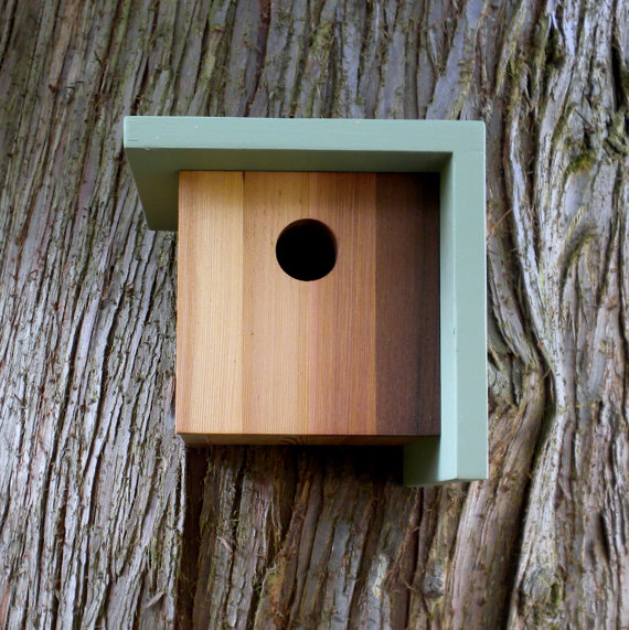 Birdhouse Modern Minimalist The Right Angle by twigandtimber Birdhouse Modern Minimalist The Right Angle by twigandtimber