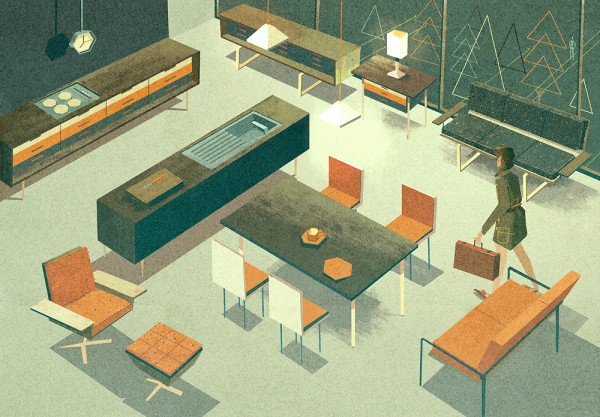 Vintage-Geometric-Illustration-Inspiration-Matthew-Lyons-03 Retro Vintage Illustration Geometric