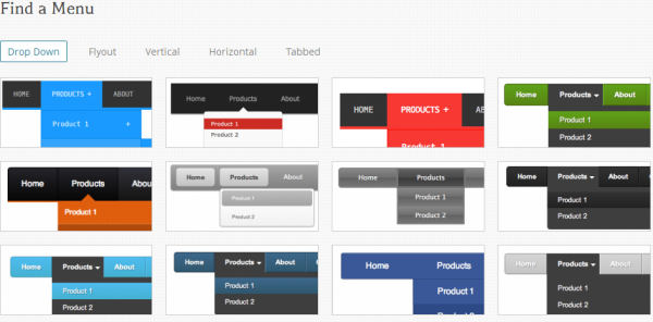 css menu maker