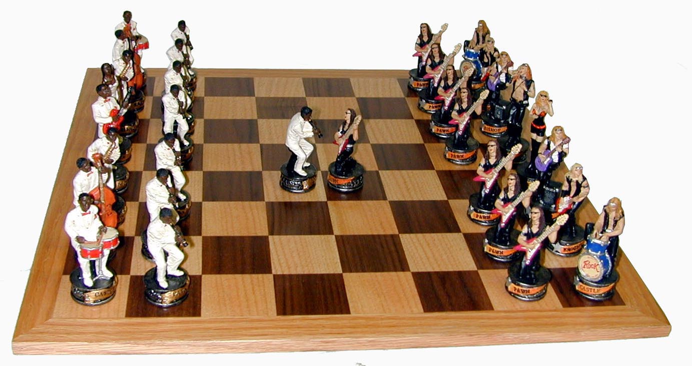 Rock vs Jazz Chess Set