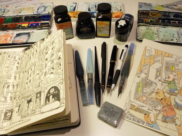 Sketchbook Spreads by Mattias Adolfsson Sketchbook Spreads by Mattias Adolfsson