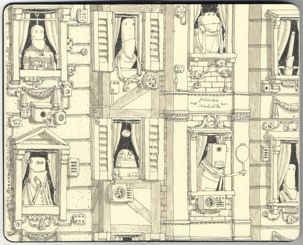 Sketchbook Spreads by Mattias Adolfsson Sketchbook Spreads by Mattias Adolfsson