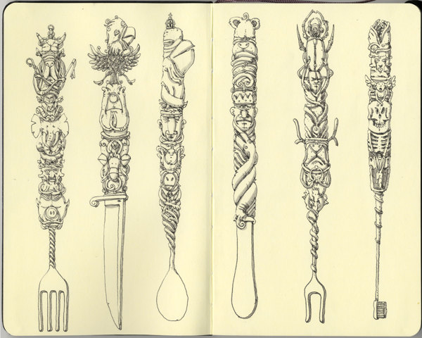 Sketchbook Spreads by Mattias Adolfsson Sketchbook Spreads by Mattias Adolfsson