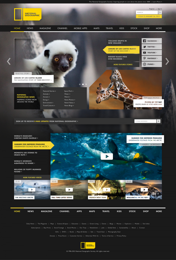 NatGeo Rebranding Project | Website NatGeo Rebranding Project | Website