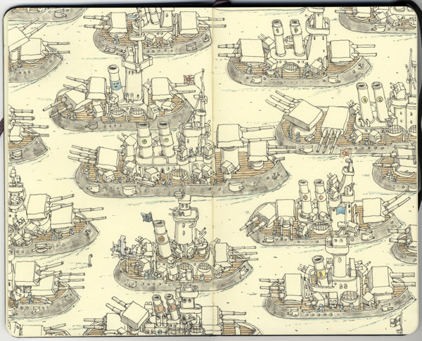 Sketchbook Spreads by Mattias Adolfsson Sketchbook Spreads by Mattias Adolfsson