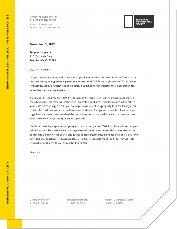 NatGeo Rebranding Project | Letterhead NatGeo Rebranding Project | Letterhead