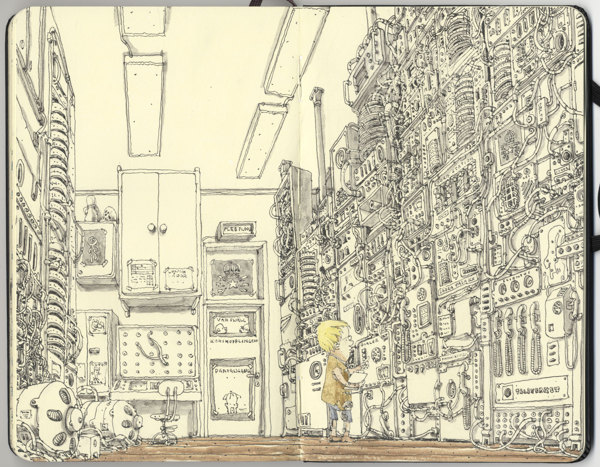 Sketchbook Spreads by Mattias Adolfsson Sketchbook Spreads by Mattias Adolfsson