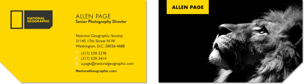 NatGeo Rebranding Project | Business Cards NatGeo Rebranding Project | Business Cards