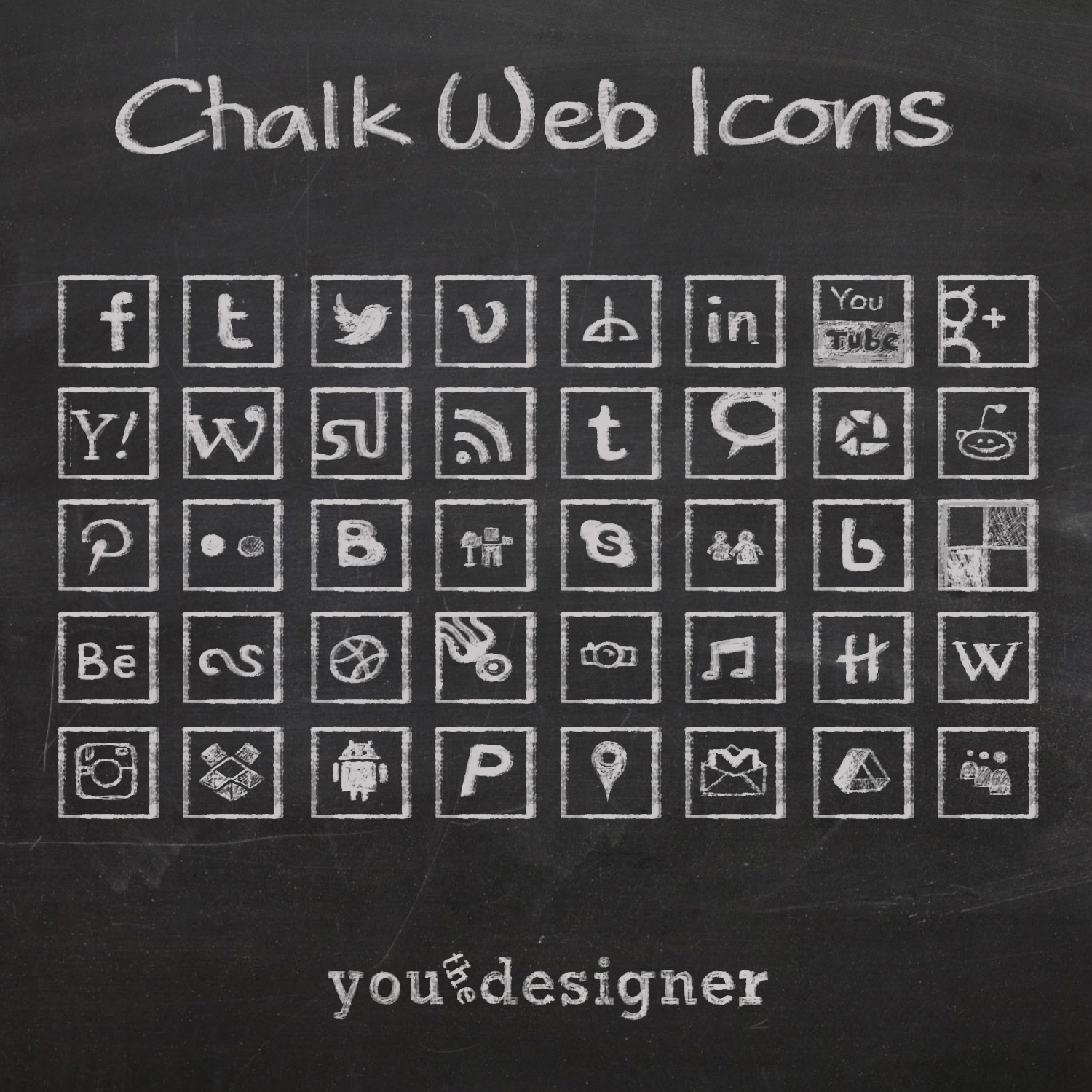 Chalk Web Icons by You The Designer Chalk Web Icons by You The Designer