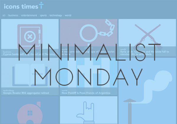 Minimalist Monday – Delivering the News Through Minimalist Icons Minimalist Monday – Delivering the News Through Minimalist Icons