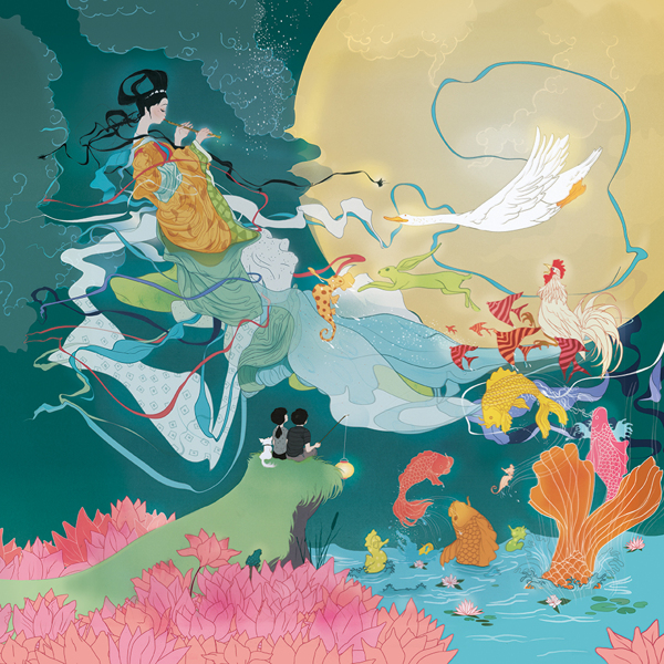 "Mid-Autumn Harvest Festival," McDonalds 2013 Calendar | Illustration by Marcos Chin "Mid-Autumn Harvest Festival," McDonalds 2013 Calendar | Illustration by Marcos Chin