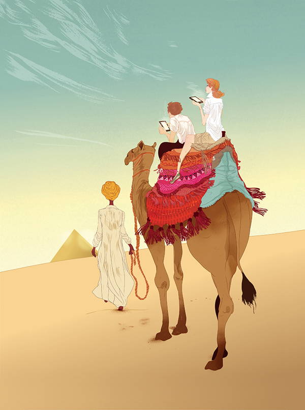 "Unplug Already, Get Off and Return to the World," Conde Nast Travler | Illustration by Marcos Chin "Unplug Already, Get Off and Return to the World," Conde Nast Travler | Illustration by Marcos Chin