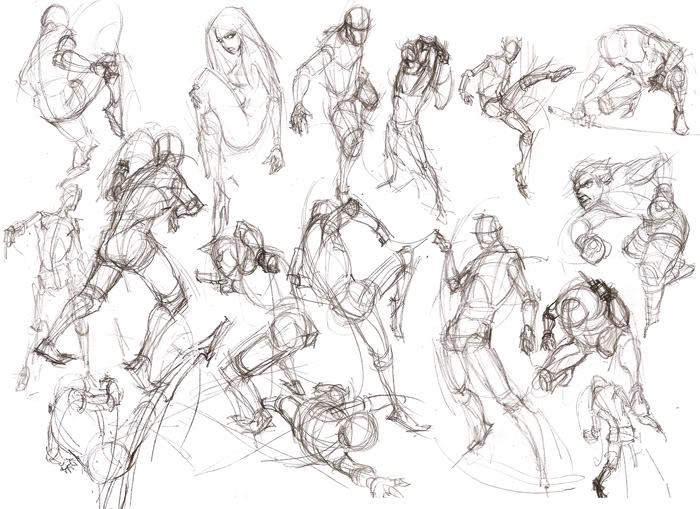 Character pose exploration Character pose exploration